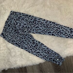 Sweaty Betty Blue Leopard Print Leggings